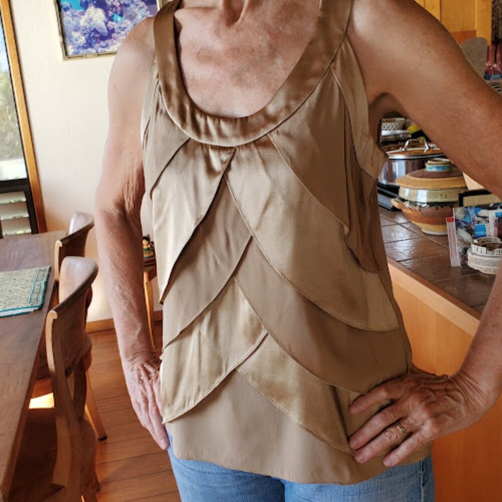 Bronze/Gold Silk Top